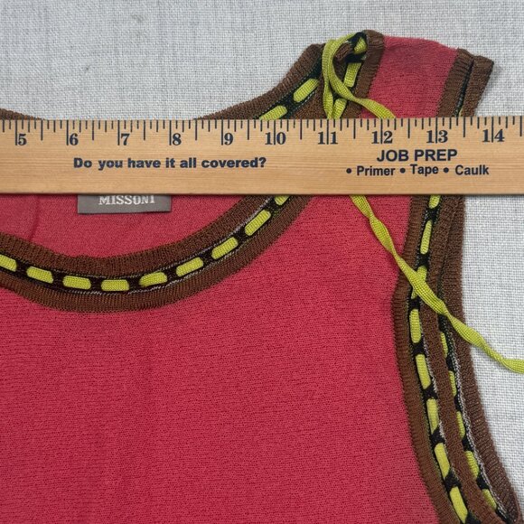 Sport Missoni Sleeveless Chevron Knit Dress Pink Multicolor Midi Size XS - Picture 12 of 16